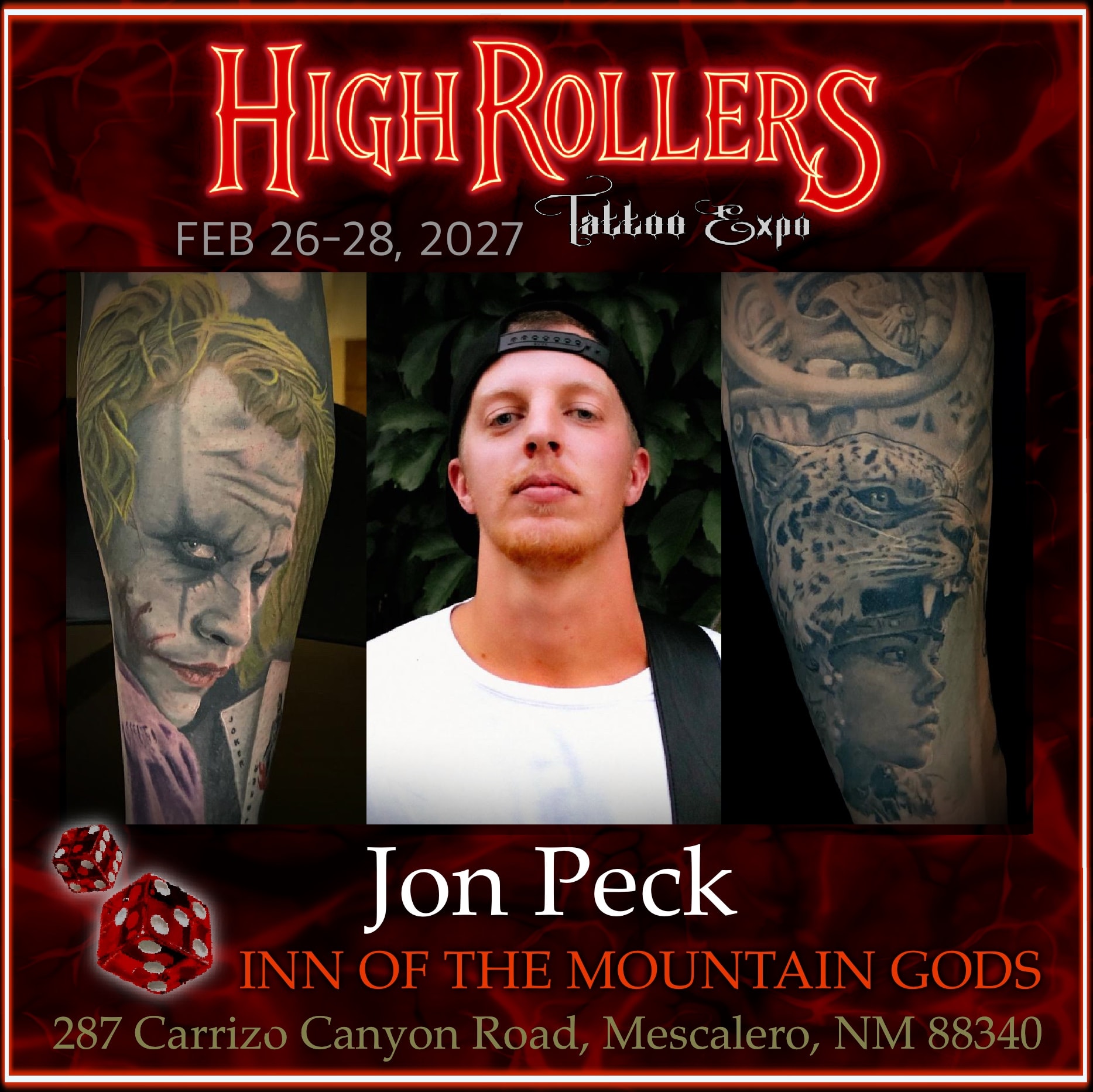 Portrait and tattoo work by Jon Peck