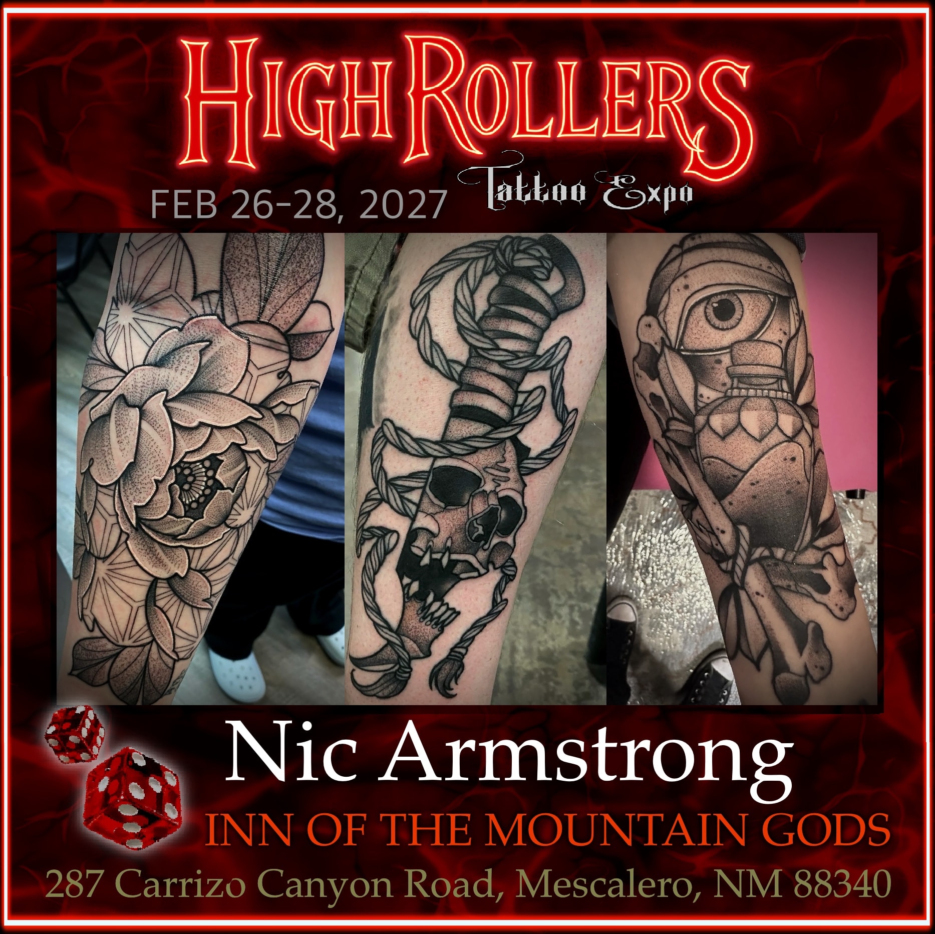 Portrait and tattoo work by Nic Armstrong