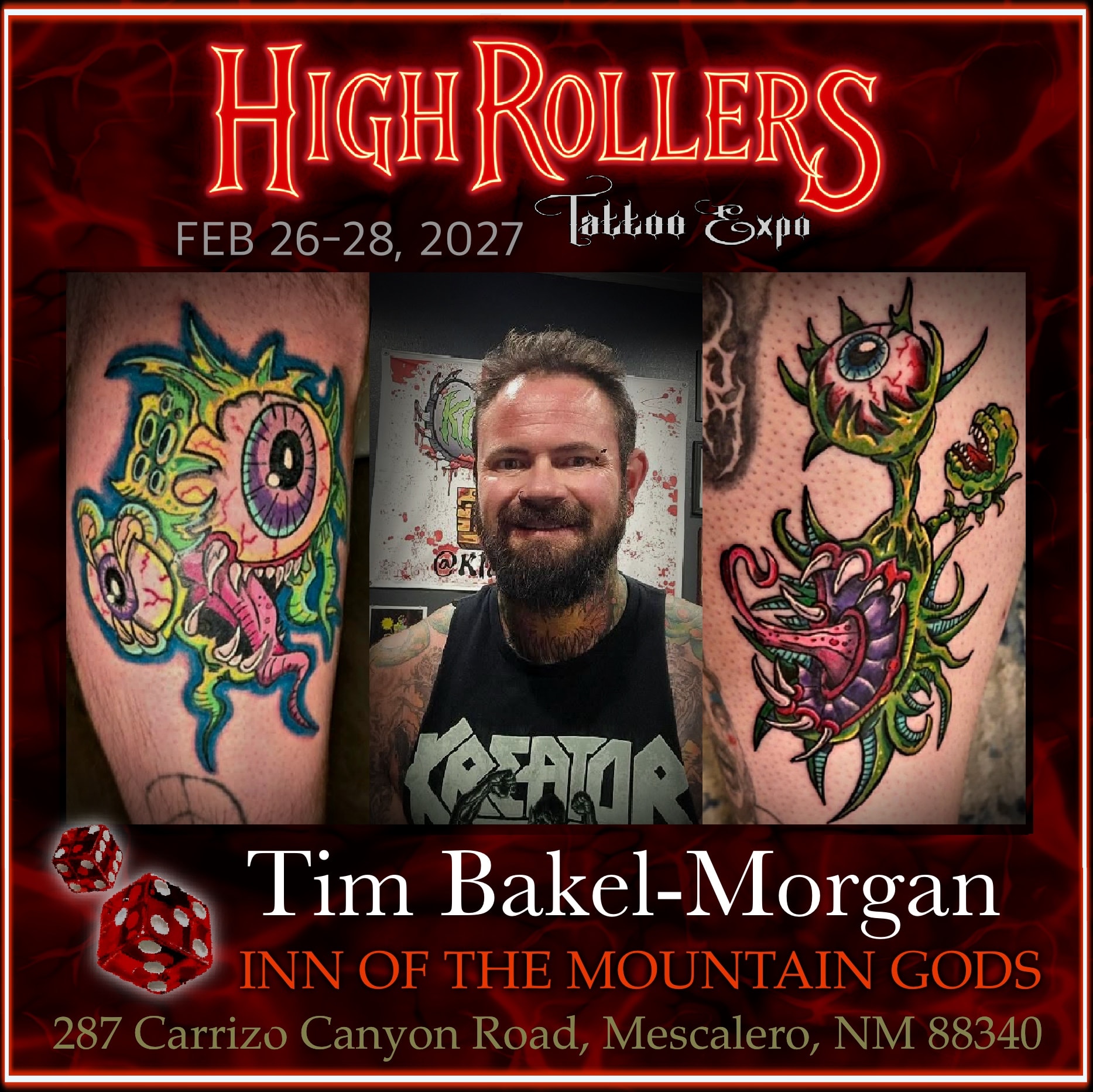 Portrait and tattoo work by Tim Bakel-Morgan
